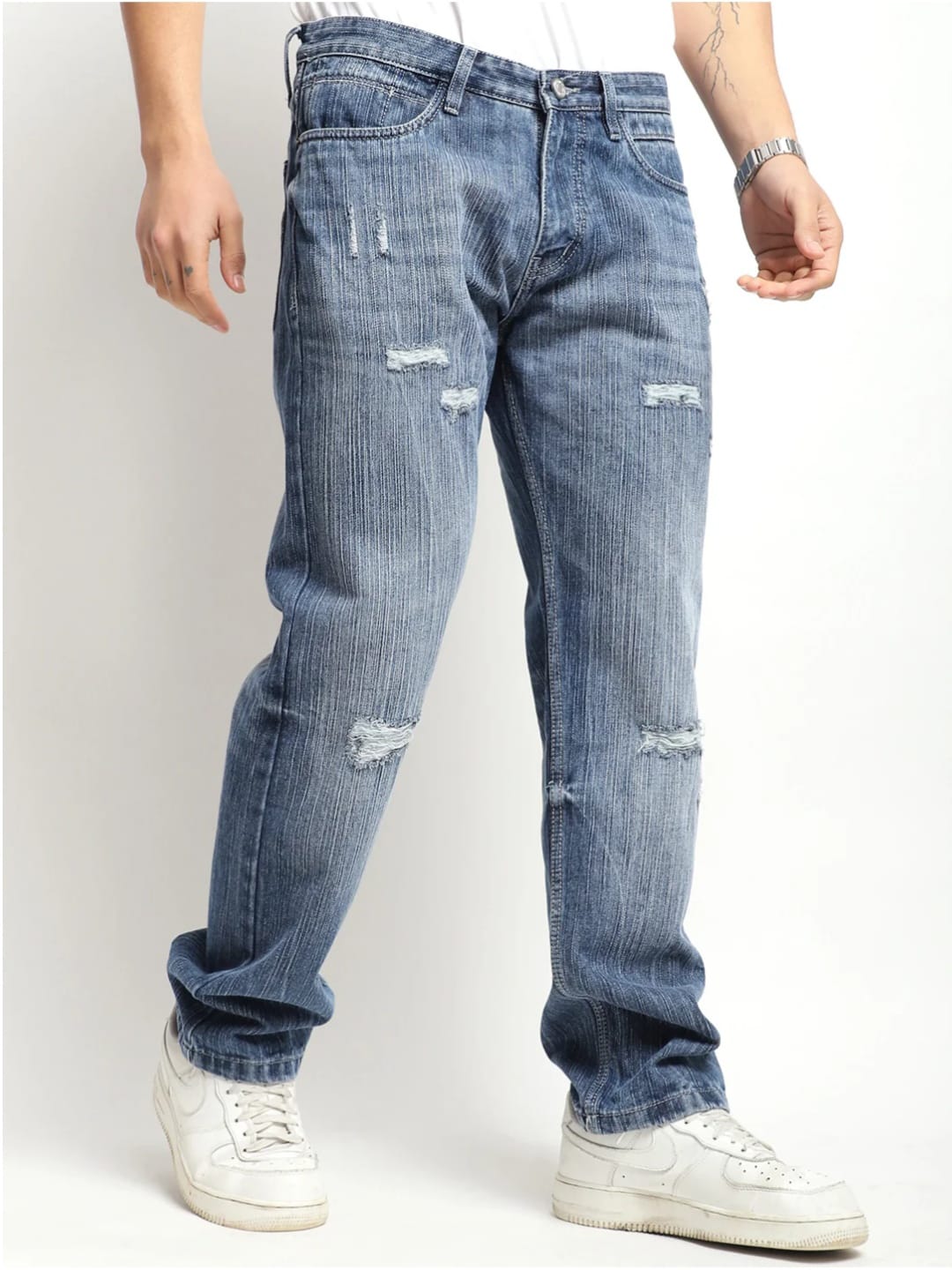 Prime CO Ripped Blue Denim Jeans