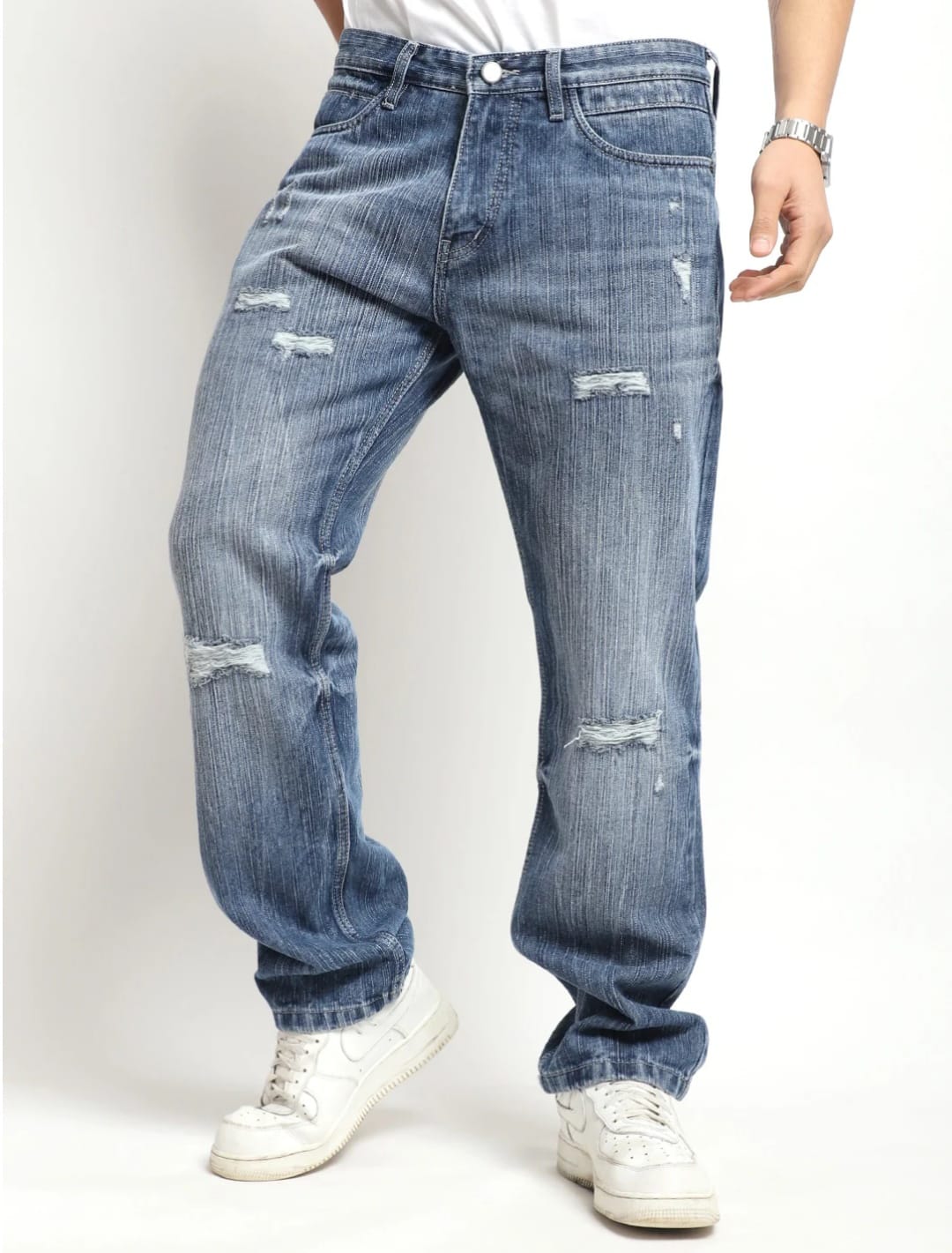 Prime CO Ripped Blue Denim Jeans