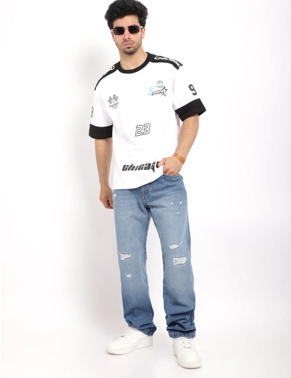 Korean Blue Rough Denim Jeans