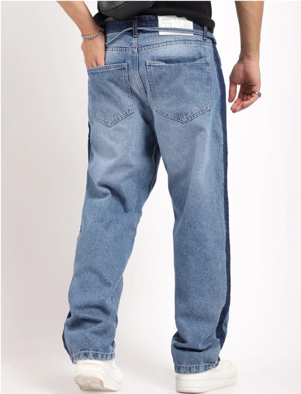 Raw Flax Blue Belt Denim Jeans
